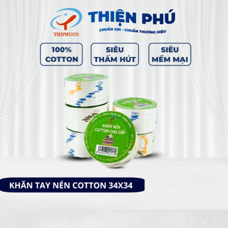 Khăn Tay Nén Du Lịch Cotton THIPHUCO 30*45 Tiện Lợi Tái Sử Dụng Cho Khách Đi Du Lịch