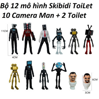 có video [ hỏa tốc hcm ][ Vũ Trí Ba ] Combo bộ 12 đồ chơi mô hình Skibidi Toilet , Camera men , TV men kỳ dị ngộ nghĩnh