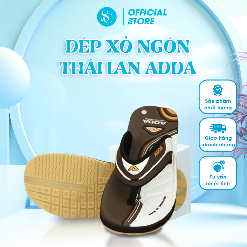 Dép Kẹp Shopchoa - Dép Xỏ Ngón Thái Lan Thời Trang Nam Êm Chân Thoải Mái Chống Trơn Trượt, Đế Đúc Không Lo Lún Xẹp