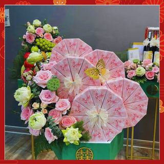 100 hộp tam giác, đựng bánh phu thê, hộp đựng bánh socola, bánh kẹo cảm ơn, kích thước 12.5cm * 8cm