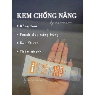 Kem chống nắng không bết rít thấm nhanh by caremcarem