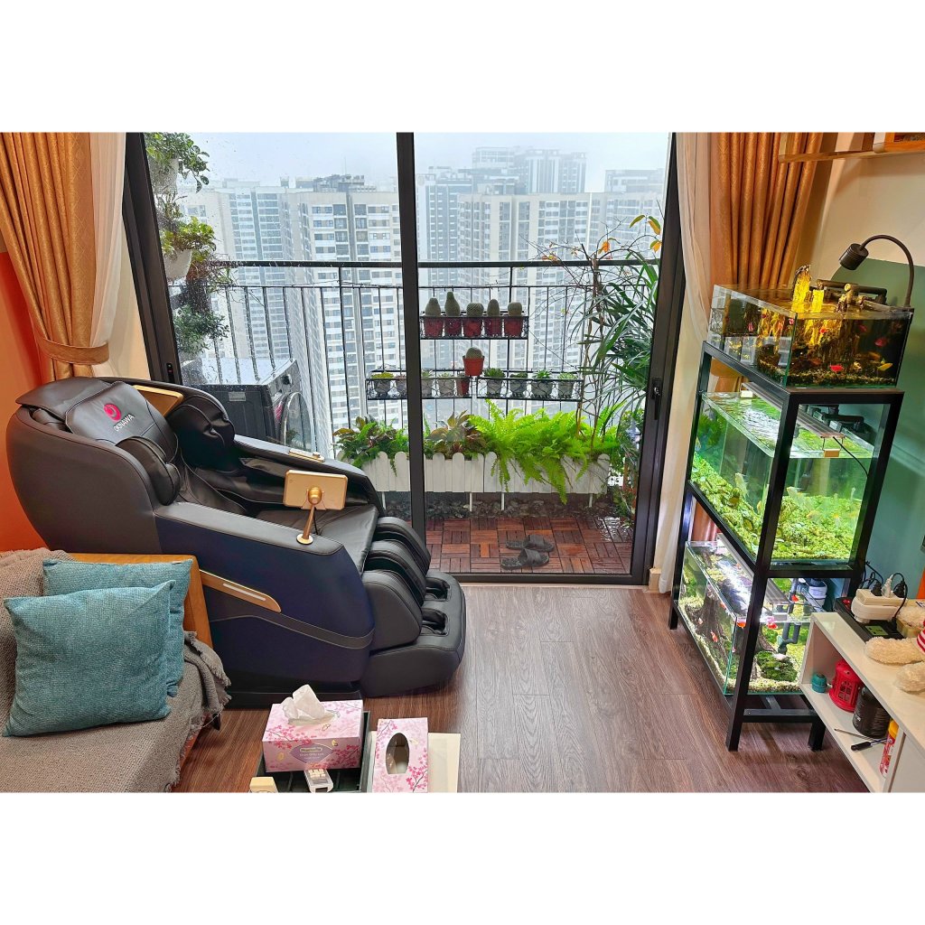 Ghế massage toàn thân Okinawa OS-261, con lăn di chuyển 4D silicon mềm mại, 16 bài tập