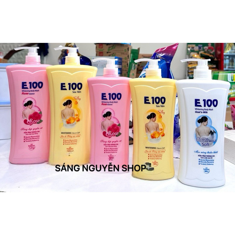 Sữa Tắm Trắng Da E100 Chai 1200ml/800ml