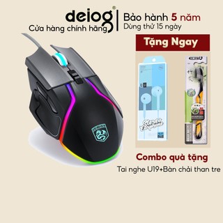 Chuột Gaming Deiog G7 có dây, con lăn bốn chiều - Bảo hành 12 tháng