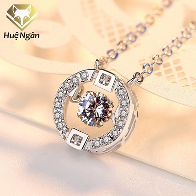 Dây chuyền bạc Ý 925 Huệ Ngân -Vòng tròn tình yêu PP1942