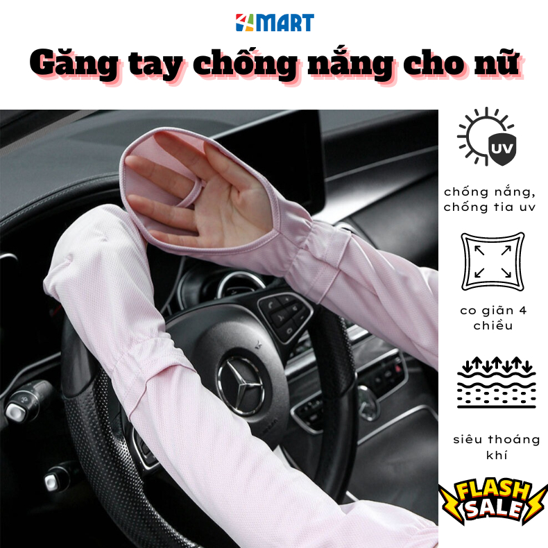 Găng tay chống nắng, chống tia UV, tia cực tím cho nữ, bao tay đi nắng xỏ tay hở ngón thoáng khí.