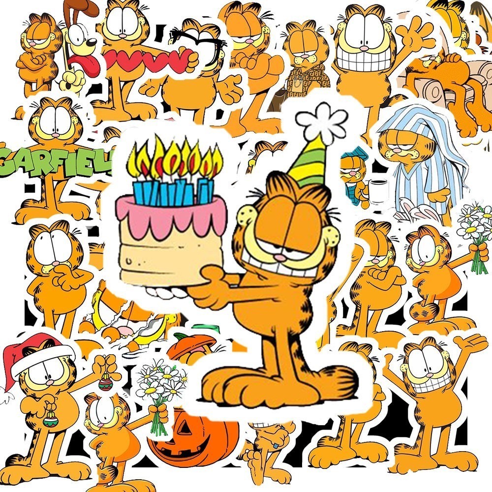 Set 50 Sticker Mèo Garfield Dán Trang Trí Đa Năng