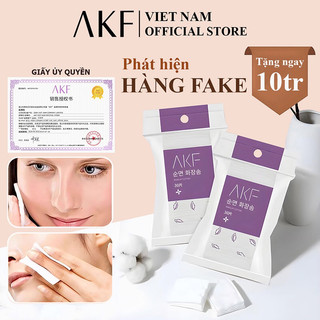 { AKF } Bông tẩy trang 3 lớp AKF-Giấy tẩy trang cao cấp 3 lớp siêu mềm siêu thấm hút,dày dặn dùng cực thích gói 30 miếng