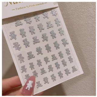 sticker nail bạc lấp lánh trang trí móng mã mới
