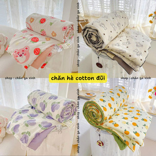 Chăn hè cotton đũi hàn quốc kích thước 1m8-2m mền hè đũi mềm mát