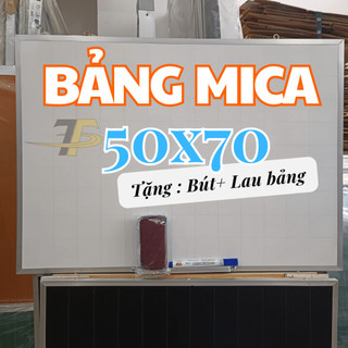 Bảng mica trắng viết bút lông 50 x 70cm - Tặng Bút lông & Lau bảng
