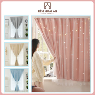 Rèm cửa sổ rèm cửa dán tường chống nắng hình ngôi sao 2 lớp tiện lợi, không khoan đục - RÈM HOÀI AN