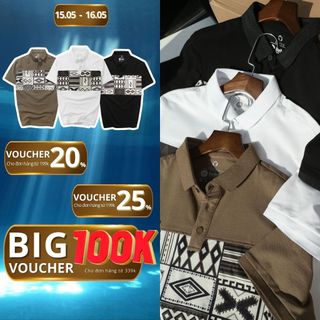 Áo polo nam hoạ tiết thổ cẩm 3 màu chất cotton thoáng mát thấm hút mồ hôi tốt co giãn 4 chiều phom slimfit