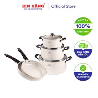 Bộ combo 5 nồi chảo Ceramic chống dính Kim Hằng