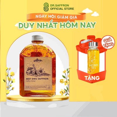 Mật ong Saffron Nhụy Hoa Nghệ Tây Saffron Việt Nam Chai Thủy Tinh 335g