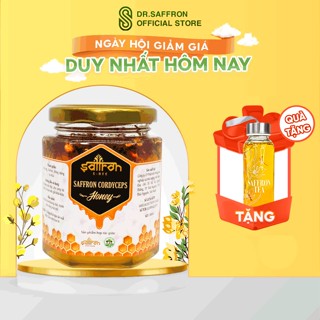 Mật ong saffron ngâm đông trùng hạ thảo thương hiệu Saffron Việt Nam hũ 180ml