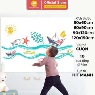Bảng Từ Dán Tường - Bảng Nam Châm Dán Tường Viết Bút Lông - Cuộn Bảng Từ Hút Nam Châm