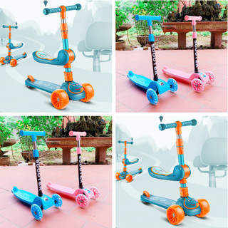 [FREESHIP] XE TRƯỢT SCOOTER 3IN1 CÓ NHẠC, ĐÈN LED, ĐỆM NGỒI CHO BÉ