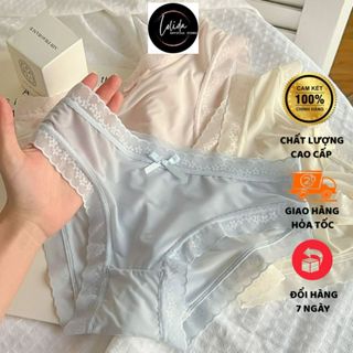 Quần Lót Nữ Lolida Cao Cấp Thiết Kế Su Lụa Siêu Mỏng Mát Phối Cạp Ren hoa thoáng mát gợi cảm MÃ 1271
