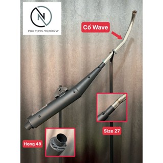 Pô uma v4 móc hơi gắn như zin cho xe Sirius 110, DR, Wave, Rs (mã 02)