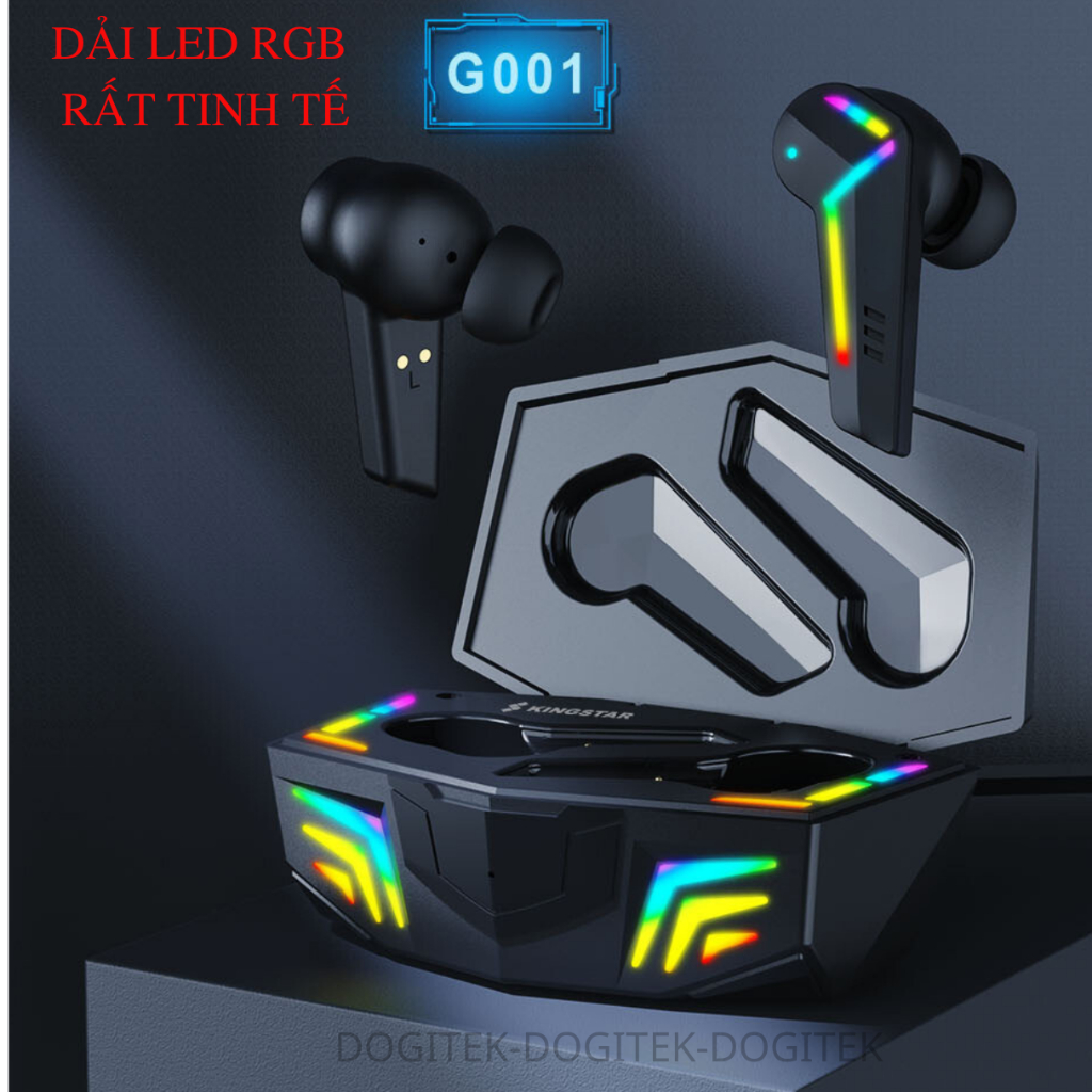 Tai nghe bluetooth DOGITEK G001 bản 2024 mới, có led dải RBG, pin trên 6 tiếng, có chế độ gaming | BigBuy360 - bigbuy360.vn