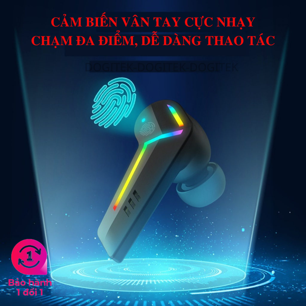 Tai nghe bluetooth DOGITEK G001 bản 2024 mới, có led dải RBG, pin trên 6 tiếng, có chế độ gaming | BigBuy360 - bigbuy360.vn
