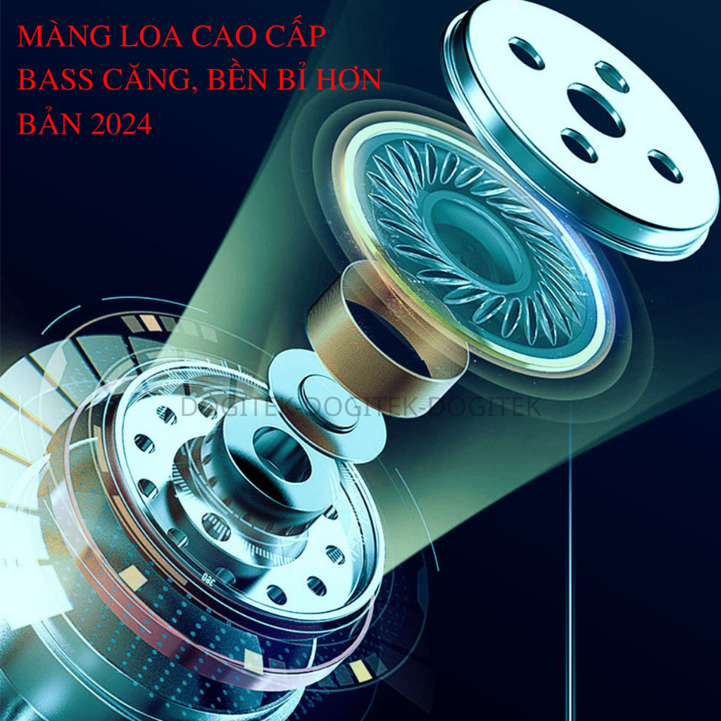 Tai nghe bluetooth DOGITEK G001 bản 2024 mới, có led dải RBG, pin trên 6 tiếng, có chế độ gaming | BigBuy360 - bigbuy360.vn