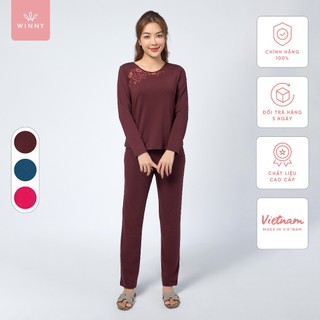 Bộ Mặc Nhà WINNY Kiểu Dài Tay Chất Cotton 2MNCV22611D