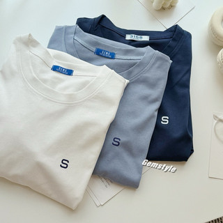 Áo phông thun 3158 chất cotton khô in hình chữ S