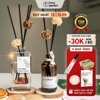 Tinh Dầu Thơm Phòng Khuếch Tán Cắm Que HENY GARDEN Mùi Hương Thư Giãn