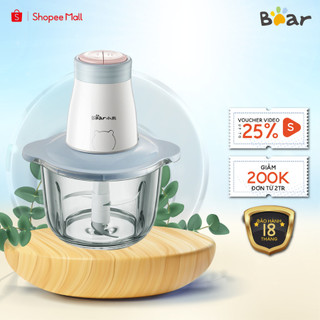 Máy xay thịt mini 2l bear qsj-b02q1, 300w, đa năng xay tỏi ớt, rau củ, xay đá bi, bh 18 tháng