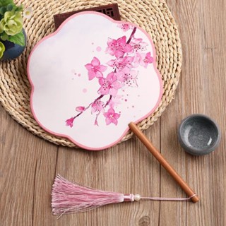 (8 cánh) Quạt Lá liễu Hoa đào cổ trang quý phi cầm tay phong cách cô dâu trung hoa phụ kiện cosplay chụp ảnh xinh xắn