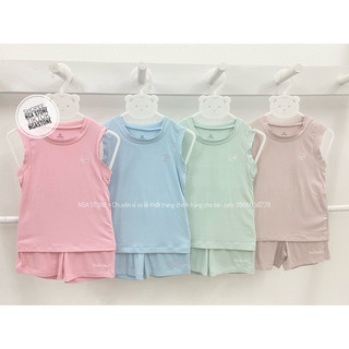 Bộ ba lỗ cho bé trai bé gái hãng bubaby vải siro