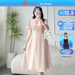 Đầm A phối viền thời trang GUMAC DE03037