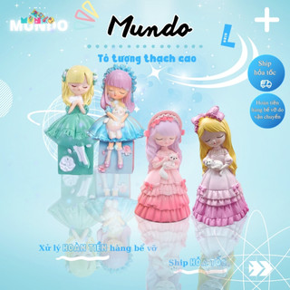 Tô tượng thạch cao size l067 combo 4 quý cô/ công chúa, tượng thạch cao mundo