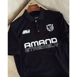 Áo polo amand all caps polo - black/ ap014