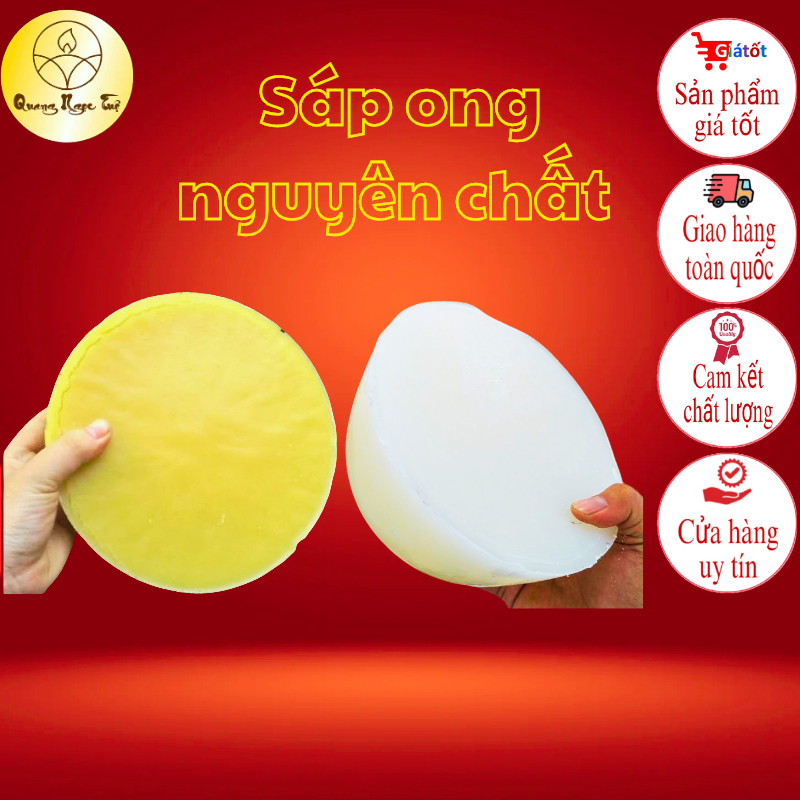 Sáp ong vàng, sáp ong trằng dạng tảng 300gr 500gr 1kg Nguyên liệu làm nến Handmade
