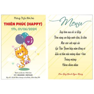 Thực đơn - Menu tiệc