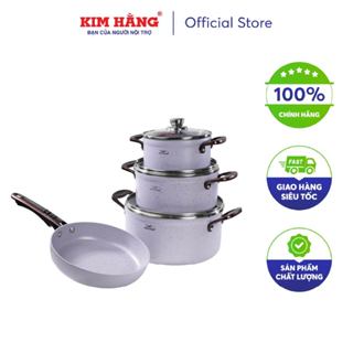 Bộ combo 4 nồi và chảo Ceramic chống dính Kim Hằng