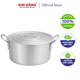 Nồi Nhôm ĐB Kim Hằng Quai Tròn Xi Bóng - mã lẻ (size 16cm -> 22cm)