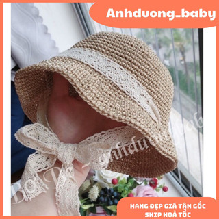 Mũ cói cho bé và mẹ - nón cói ajuma cho bé và mẹ ( mũ handmade có size theo vòng đầu )