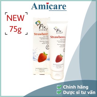 ✅ Fixderma Sữa Rửa Mặt Trẻ Hóa Da Strawberry Face Wash 75g