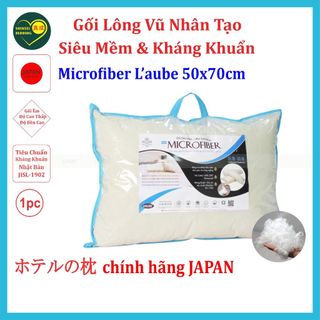 Ruột gối khách sạn microfiber hiệu laube size 50x70cm hàng chính hãng Nhật Bản