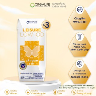 Thực phẩm dinh dưỡng cắt giảm I ốt tối đa Leisure Low Iod 3 hộp (250ml/hộp)