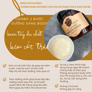 - dưỡng sáng da body 2 bước: kem scrub + kem dưỡng