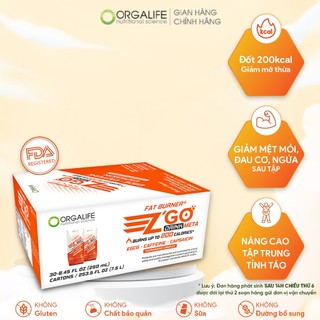 Thức uống dinh dưỡng đốt cháy calo nâng cao hiệu suất tập luyện giảm mỏi cơ Z'go Drink Meal 200 30 hộp (250ml/hộp)