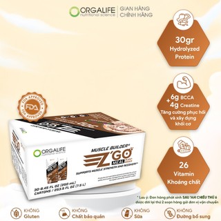 Bữa ăn dinh dưỡng cung cấp năng lượng, hồi phục cơ bắp sau khi tập Z'go Meal Plant Based 30 hộp (250ml/hộp)
