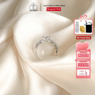 Nhẫn bạc nữ Tyche Twinkle nạm đá lấp lánh oversize phù hợp đi làm,đi chơi,đi học Tyche Jewelry