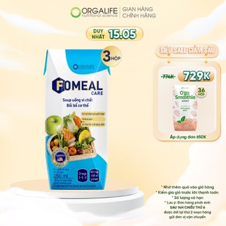 Soup uống dinh dưỡng thay thế bữa ăn, ổn định đường huyết, dễ hấp thu, tăng đề kháng Fomeal Care 3 hộp