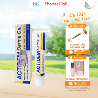  Combo giảm mụn dưỡng trắng Gel Actidem Derma 18g và 2 mặt nạ B5 Yuejin Repair Control